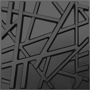 LEVOWAY 33 Pack 3D Wall Panels for Interior Wall Decor, 12''x12'' Black Accent Textured Wall Panels, Wall Covering Panles for Living Room, Gaming Room, TV Background, Cover 32 Sq.Ft