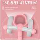 Umatoll Colorful Lighting Baby Balance Bike Toys for 1 Year Old Girl Gifts, Adjustable Seat, First Birthday Gifts, 12-24 Months Toddler Bike, Pink