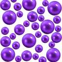 300Pcs Pearl Vase Filler, Purple No Hole Faux Pearl Beads for Centerpieces Vases, Candle Centerpieces, Wedding Birthday Party Home Decor 8/10/14/20mm