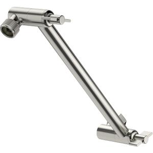Lordear Shower Extension Arm Brushed Nickel,11 Inch Wall Mounted Extender Rainfall Adjustable Extension Shower Head Arm, Easy for Any Shower Angles