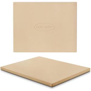Unicook Pizza Stone, Heavy Duty Cordierite Pizza Pan for Oven and Grill, Thermal Shock Resistant Baking Stone for Bread, 15 X 12 Inch Rectangular, 6.6 lbs