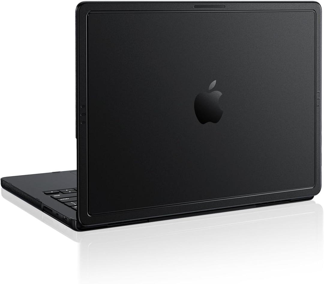 CrackGuard for MacBook Pro 14 inch Case M5 M4 M3 M2 M1 Pro/Max 2025 2024-2021 [Anti-Crack Upgrade] [100% Match Official Color] Cover Protective Hard Shell Case Laptop - Space Black Clear