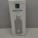 Insulated Water Bottle | Thickened Stainless Steel for Gym and Hiking with Straw, Carrier Bag, Handle Strap | BPA-Free 87 oz (Verdant)