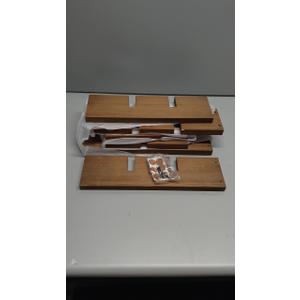 WELLAND Wood Countertop Wine Rack, Rustic Tabletop Wine Holder, 7 Bottle Wine Holder, Minimal Assembly Required | 21.25" W x 4" D x 11.5" H