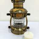 Nautical Anchor Candle Lamp Decorative Hanging Lamp Vintage Style Lantern Brass Antique Lantern 10"