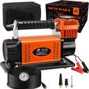 METOWARE Offroad Air Compressor, 12 V Portable Air Pump, Tire Inflator for Car Heavy Duty, Max 150PSI for 4  4 SUV Vehicle RV ATV Truck (5.65cfm, Single Motor)