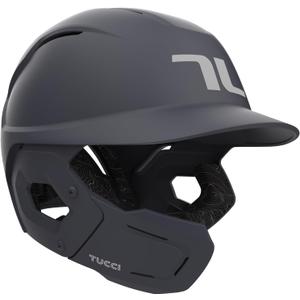 TUCCI Potenza Batting Helmet with Jaw Flap, S/M, Matte Navy, Left-Handed Hitter