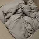 Litanika Taupe Comforter Set Full Size, 3 Pieces Solid Bedding Comforter Set, All Season Fluffy Bed Set (79x90In Comforter & 2 Pillowcases) (Amber Brown)