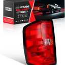 Tail Lights Assembly Left Driver Fit Chevy Silverado 1500 2014 2015 Chevrolet 2500 3500 HD 2500HD 3500HD Rear Brake Turn Signal Back Up Bulb Taillight Replaces GM2800261 23141274