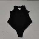 MANGOPOP Tank Top Body Suits Women Sexy Crew Neck Racerback Halter Ribbed Sleeveless Bodysuit for Women (Small, A1 Sleeveless Black)