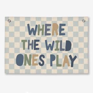 4 x BGFGZPL kids Bedroom Playroom Wall Decor, Kids Room Hanging Linen Banner, Playroom Wall Decor for Boys Girls Toddler Nursery Bedroom, 20x30 Inch