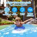 Slip Water Slide, 30FT Extra Long Heavy Duty Slip Lawn Water Slide for Kids Adults with 2 Bodyboards, Slip Water Slides for Kids Backyard Garden Summer Outdoor Water Toys Party Play
