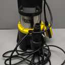 Sump Pump Submersible 7000GPH Stainless Steel Water Pump for Pool Draining 1.5HP Utility Pump with Adjustable Float Switch 16FT Power Cord for Flooded House Sump Pit Pond Remove Water