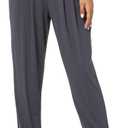 GYS Women Pajama Pants Bamboo Viscose High-Waist Soft Sleep Bottoms with Pockets (XX-Large, Dark Grey)