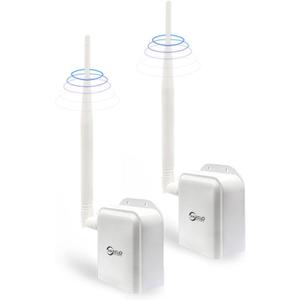 Wireless Bridge Point-to-Point Long Range Wireless Access with High-Gain Antenna, 2.4G WiFi Bridge Repeater Supports 2600 feet Outdoor Transmission Distance, Air Ethernet Cable