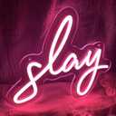 Pink Slay Neon Sign Adjustable lighting Led Neon Light for Bedroom Wall preppy girls aesthetic Dorm Y2k Cute bratz Room Decor (Prink)
