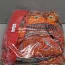 BEDIFANY Cotton Quilts Queen Size Set - Lightweight Bedspreads Queen Size - Soft Colorful Orange Quilted Quilt Bedding Sets (90 * 98 Inch) with 2 Pillow Shams for Bed Decoration Coverlet, 3 Pieces