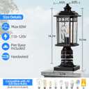 DASTOR 2 Pack Dusk to Dawn Outdoor Post Lights, Outdoor Lamp Post Light with Pier Mount Base, Waterproof Aluminum Post Outdoor Lighting for Garden Patio Pathway