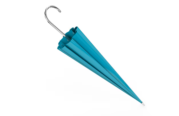 Travel Essentials Umbrella Windproof Compact Collapsible Light, and Portable, Wind Resistant Folding Small Umbrella for Rain (Skyblue)
