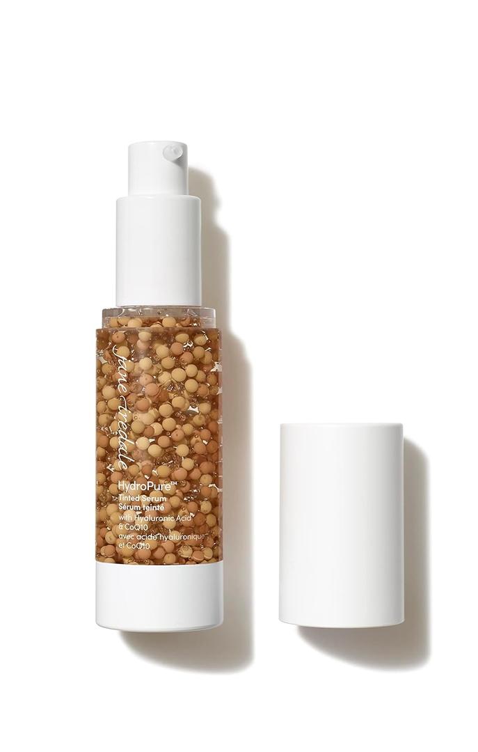 jane iredale HydroPure Tinted Serum, Hydrating, Sheer-Coverage Formula Helps Plump, Soothe, Blur Lines and Even Skin Tone with Hyaluronic Acid + CoQ10 (Medium to Dark 5)
