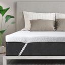 VALUXE 4 Inch Gel Memory Foam Mattress Topper Queen Size High Density Cooling Pad Pressure Relief Bed Topper (with Removable & Washable Bamboo Cover)
