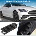 Power Window Switch Front Left Driver Side Window Control Switch for Mercedes-Benz C230 C300 E350 Black