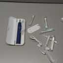 Rtauys S5 Electric Toothbrush Set IPX7 with 8 Brush Heads, Sonic Toothbrush for Adults Rechargeable with Travel Case, 2.5 Hours Charge for 120 Days, 5 Modes with 2 Minutes Built in Smart Timer Blue