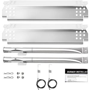 2 Burner Grill Replacement Parts for Nexgrill 720-0864, Nexgrill 720-0864m, Stainless Steel Gas Grill Burner & Heat Shield & Igniters Replacement Kit for Nexgrill