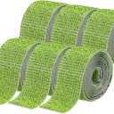 uxcell 6 Rolls Self-Adhesive Rhinestone Ribbon Crystal Diamond Bling Strips with 2 mm Rhinestone for DIY Arts Crafting Wedding Party Car Phone Decoration, Light Green
