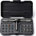 VMAN Ratchet Screwdriver Set, 24 in 1 magnetic Screwdriver sets, S2 Steel Bits, DIY Combination Flexible Shaft, Suitable for Furniture Assembly, Precision Electrical Appliance Repair, Bicycle Tools