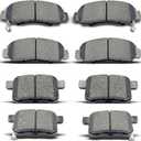 D1451 D1506 8PCS Front & Rear Ceramic Brake Pads Set Compatible with 2008-2012 Honda Accord EX & EX-L, 2009-2014 Acura Tsx