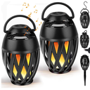 Outdoor Bluetooth Speaker Gifts for Men,Him with LED Flame Effect,Unique Gifts for Men Him Dad，IPX5 Waterproof Portable Tiki Torch Atmosphere Decoration for Party|Patio|Garden with Stake&Hook&Pole, 4 pack