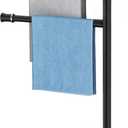 16 Inch Oil Rubbed Bronze Stand Towel Bar Free Standing Hand Towel Holder for Bathroom, 2 Swivel Arms Towel Rack Towel Ring Hardware Accessories for Kitchen Vanity Countertop Stainless Steel