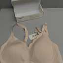 Vertvie Womens Seamless Bras No Underwire Supportive Wireless Push Up Full Coverage Bralette Comfort Scalloped T-Shirt Bra (X-Large, Skin)