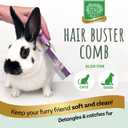 Small Pet Select - Hair Buster Comb for Rabbits, Cats and Dogs, Metal Pet Comb for Shedding and Detangling, Grooming Tool for Small Pets with Long and Short Fur