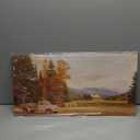 ANRUOXI Autumn Fall Wall Art Canvas, Fall Pictures Wall Decor Artwork Paintings for Wall, Farmhouse Autumn Landscape Art Painting for Living Room Bedroom Home Framed Ready To Hang 12x24'' (S-1224 inches)