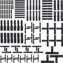 115 PCS Vacuum Connector Assortment Heat Resistance 240℃（460℉）12 Sizes Automotive Vacuum Tubing Connector Vacuum Tee Connector Assortment Kit (Black,Nylon)