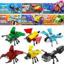 JOYIN 24 Packs Valentines Day Cards with Animal Building Blocks for Gifts Party Favor, Classroom Exchange Prize, Valentines Greeting Cards