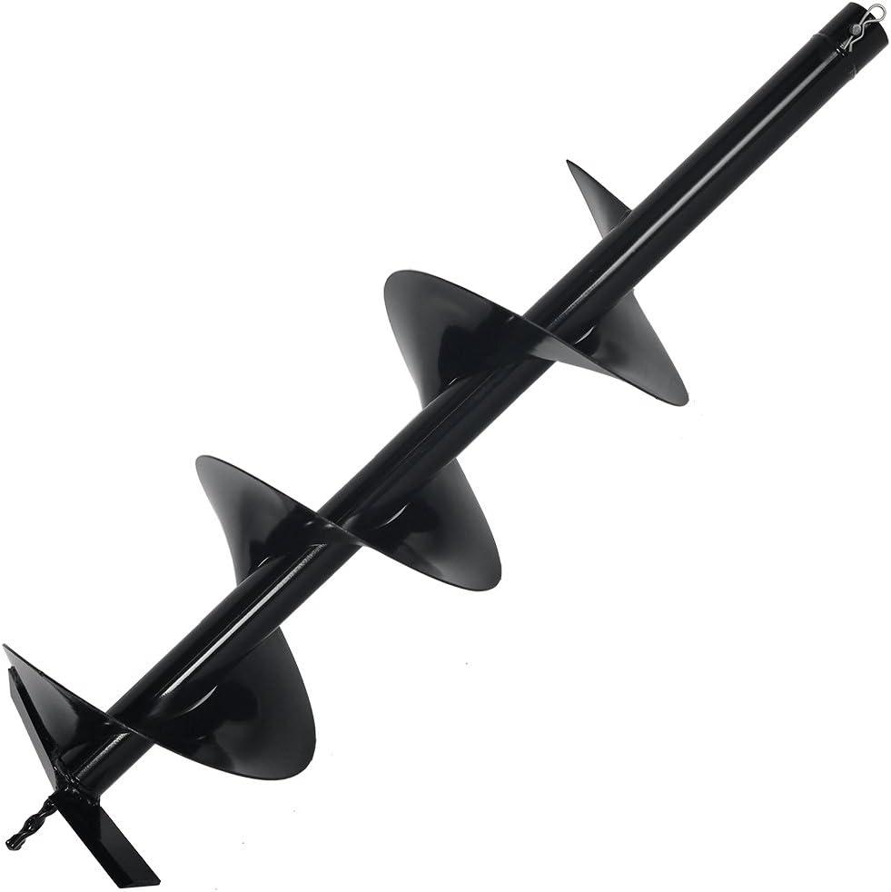 XtremepowerUS 8" Replacement Auger Bit for Post Holes Digger Hole Maker Planting Drill 3/4" Shaft Size Plant Fence Hole Digger Gardening DIY Projects