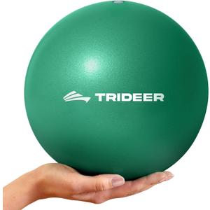 Trideer Exercise Balls Physical Therapy, 9 Inch Pilates Ball Between Knees for Physical Therapy, Mini Exercise Ball - Yoga Ball, Small Workout Balls for Core Strength and Back Support (Green/With Pump)