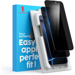 HelloDeere 2 Pack for iPhone 15 Pro Max Privacy Screen Protector,Anti Spy HD Tempered Glass,9H+ Military Grade Shatterproof Screen Protector Full Coverage,Case Friendly,Easy Installation