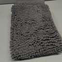  Bath Mat – Bath Rug 30”x20”, Soft Plush and Absorbent Microfiber Bathroom Floor Mat, Non-Slip, Quick Dry, Machine Washable Rug for Shower or Tub, Light Grey