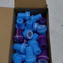 Skylety 60 Pieces Winter Snowflake Stamps for Kids Assorted Colored Stamps Plastic Snowflake Hand Stampers for Card Making Xmas Holiday Party Favors(Dark Blue, Light Blue)