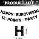5 x Happy Eurovision Banner Decorations Eurovision Decorations European Music Party