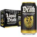 Liquid Death Sparkling Mountain Water, Real Mountain Source, Ice-Cold Cans, Infinitely Recyclable, 12 Fl Oz (Pack of 12) BBD: 7/07/28