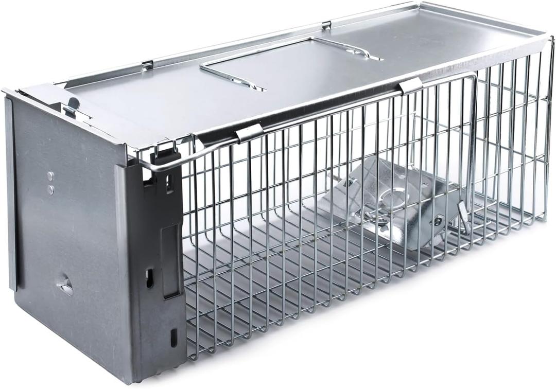 Faicuk Heavy Duty Squirrel Trap Chipmunk Trap Rat Trap and Other Similar-Size Rodents - 16.3 x 6 x 6.7