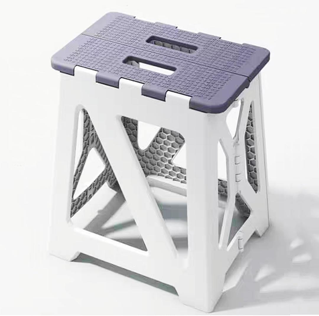 Foldable Bath Shower Safety Chair Seat Grey, Foldable and Anti-Slip Bench Bathtub Stool for Elderly or Seniors (Foldable ShowerChair 15.7" H Grey, Seat Size 12.4" x 8.3