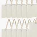 12 Pack Large Sublimation Canvas Grocery Tote Bags 18.5 x 15 x 3.94 Inch Reusable Beach Bags Bulk with Cotton Rope Handle DIY Christmas Appreciation Gifts for Women Teacher Nurse Beach, Wedding