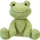 Apricot Lamb Toys Plush Velvet Frog Stuffed Animal Soft Cuddly Perfect for Child (Green Frog,9 Inches)