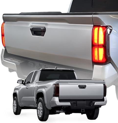 BGUCAR Taillight Protector Covers Custom Fit for Tacoma 2025 2024, Tail Lamp Shield Guard Covers for Tacoma Gen 4th - for Tacoma Accessories - Smoked Black - Peel and Stick Install - 2PCS